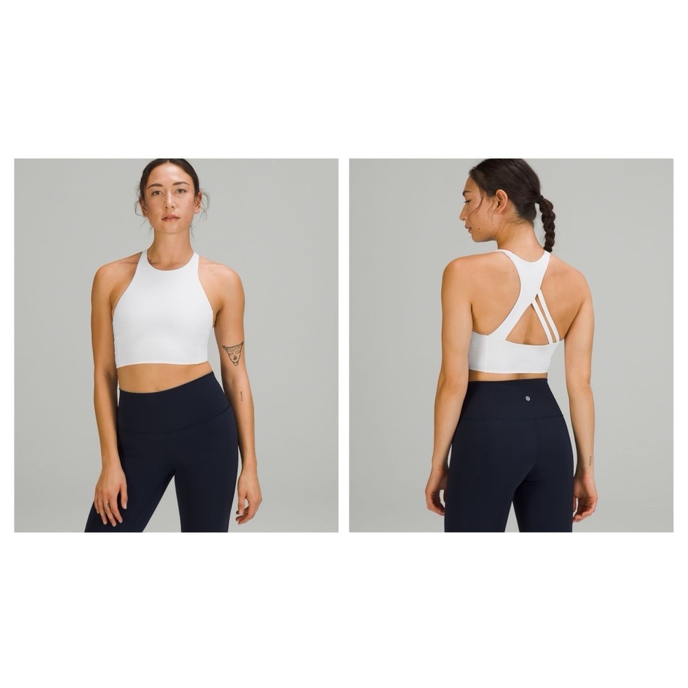 Lululemon Strong Lines BraMedium Support, B/C Cup Size 4 White